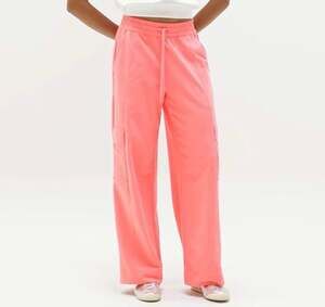Athleta Retroterry High Rise Wide Leg Cargo Pant in Hibiscus Coral Medium